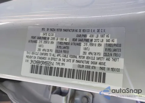 2024 Mazda Cx-30 2.5 S Select Sport from USA, damaged, VIN 3MVDMBBM3RM659314